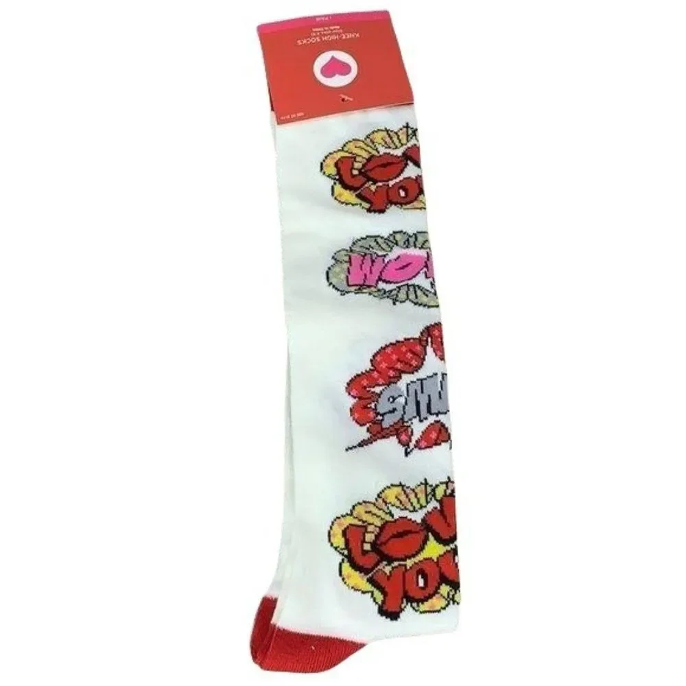 Target Women’s Knee High‎ Comic Love Socks Sz 4-10